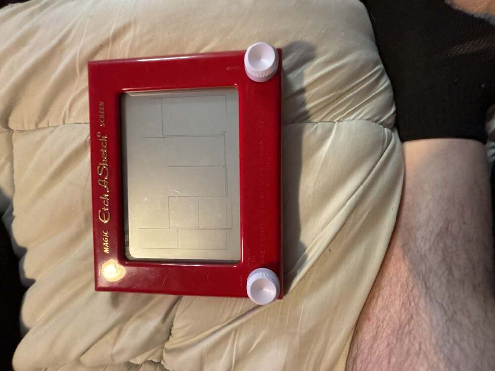 Classic Red Etch A Sketch Drawing Toy